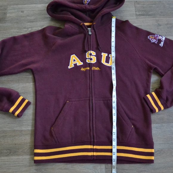NWOT ASU Arizona State University Women's Champion Varsity Zip-up Sweatshirt M - Picture 4 of 5